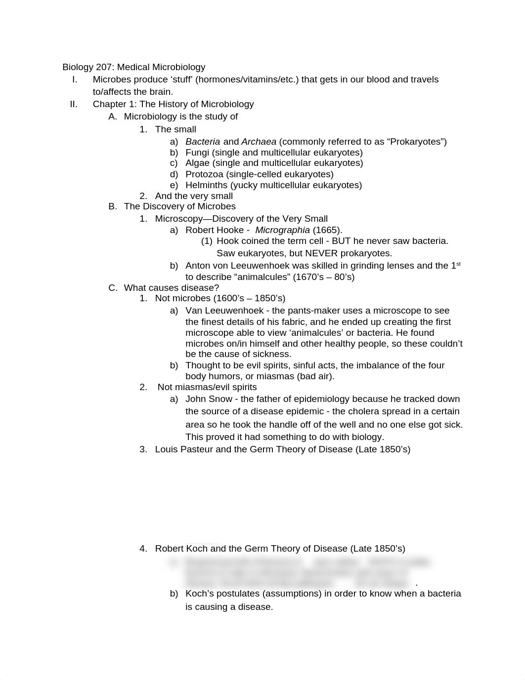 Copy of Medical Microbiology - Biology 207: Test 1_dsm4aw0001m_page1