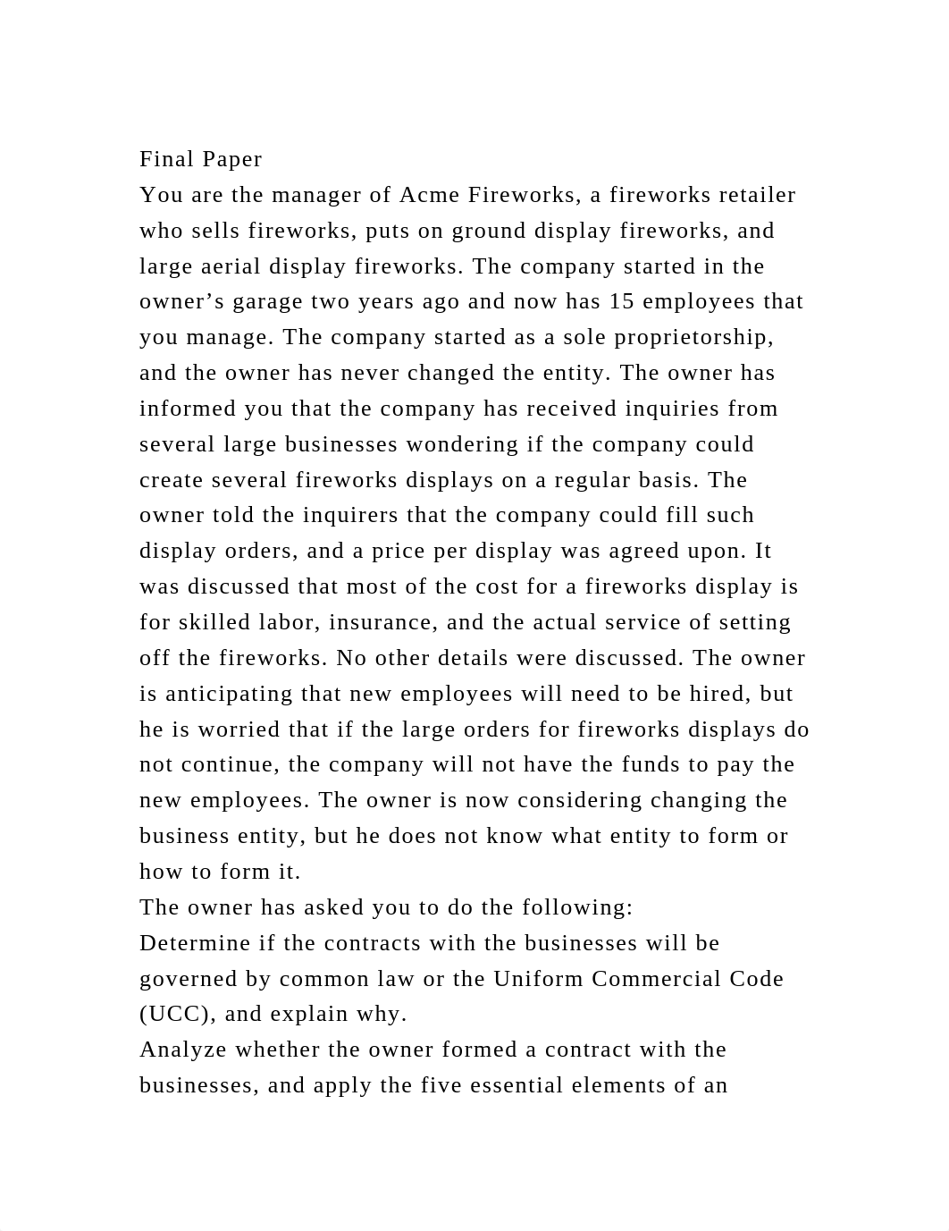 Final PaperYou are the manager of Acme Fireworks, a fireworks reta.docx_dsm6s7mkjnj_page2