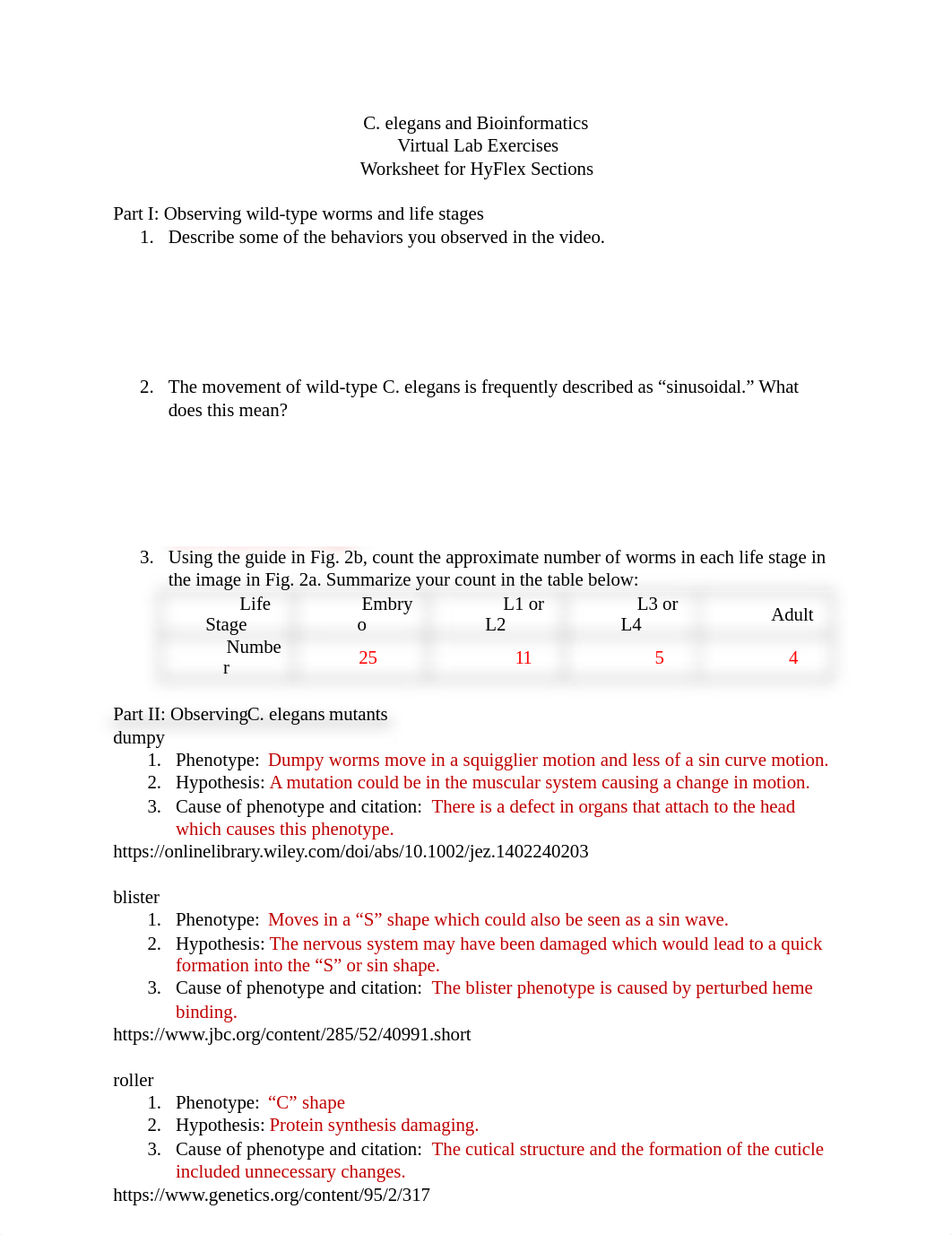 C elegans and BioInformatics Worksheet HyFlex.docx_dsmbg9098y2_page1