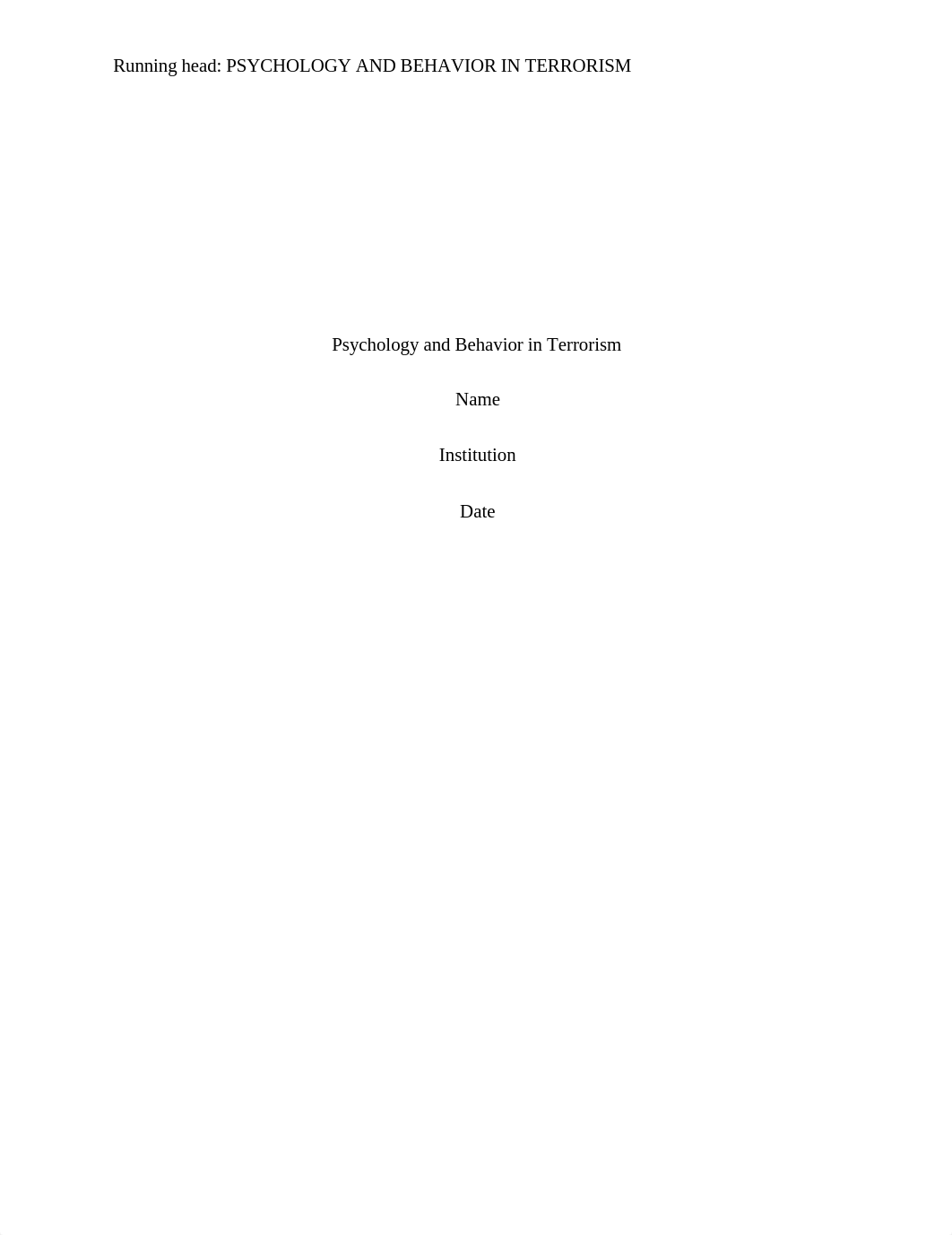 Psychology and Behavior in Terrorism.docx_dsmgjj09lr6_page1