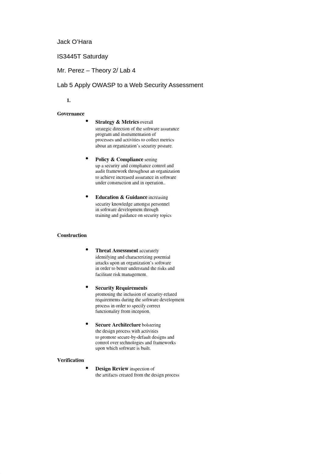 Lab 5 Apply OWASP to a Web Security Assessment 28 Oct 2014_dsmv5dci5ia_page1