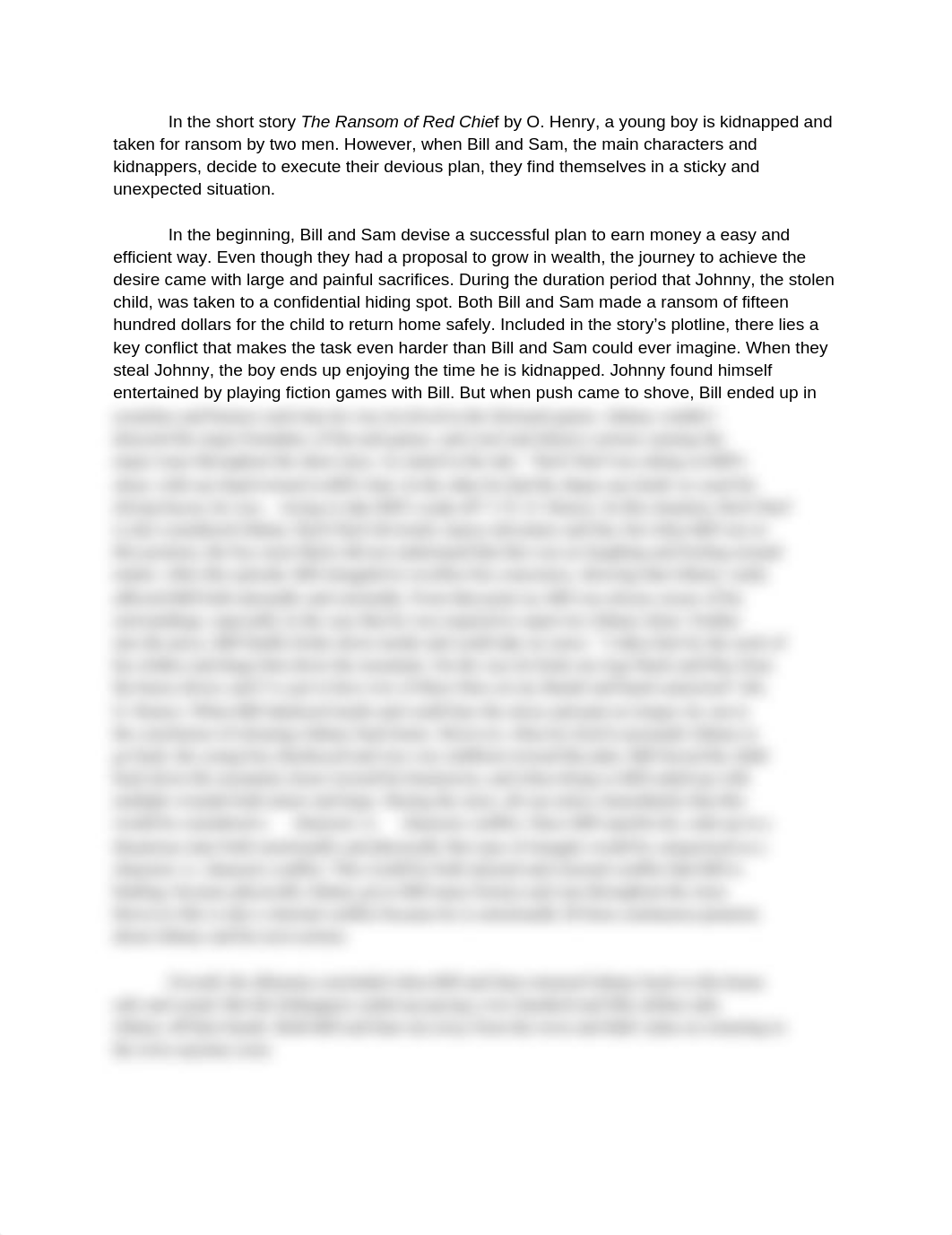 The Ransom of Red Chief: Conflict Essay Response_dsmvz7lmw8k_page1