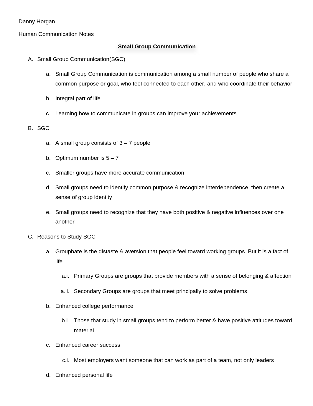 Human Communication Small Group Communication Notes_dsnhxvwu4lq_page1