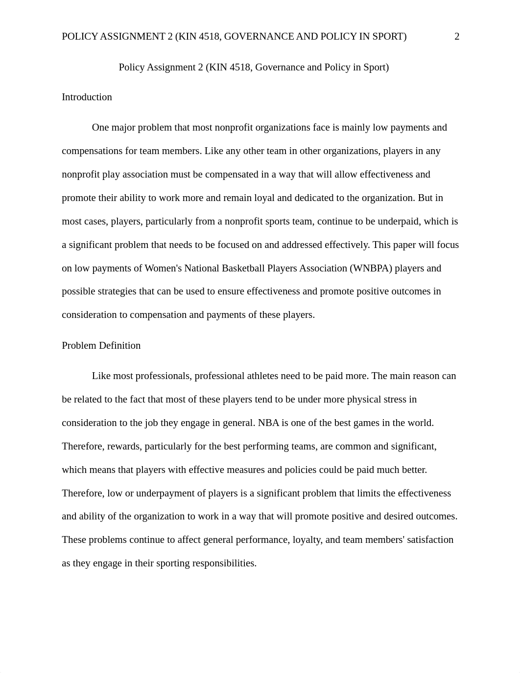 Policy Assignment 2 (KIN 4518, Governance and Policy in Sport).docx_dsnk7sobhzf_page2