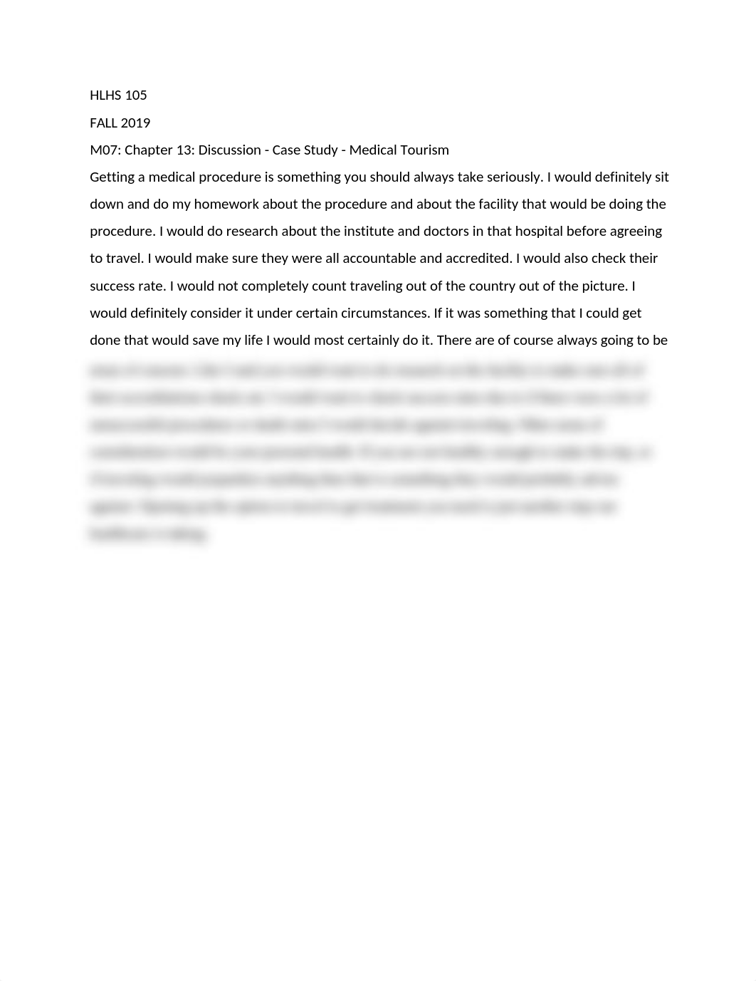 HLHS 105 M07- Chapter 13- Discussion - Case Study - Medical Tourism.docx_dsnyska3vyx_page1