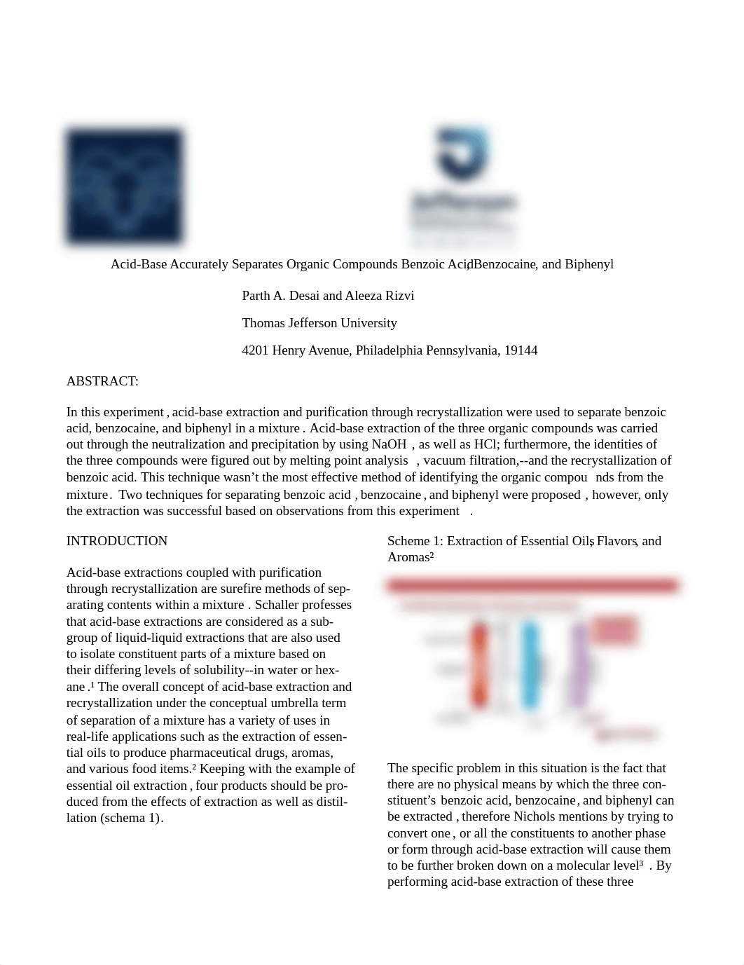 Orgo I Lab Seperation of A Mixture Full Lab Report.pdf_dsogebanqd8_page1