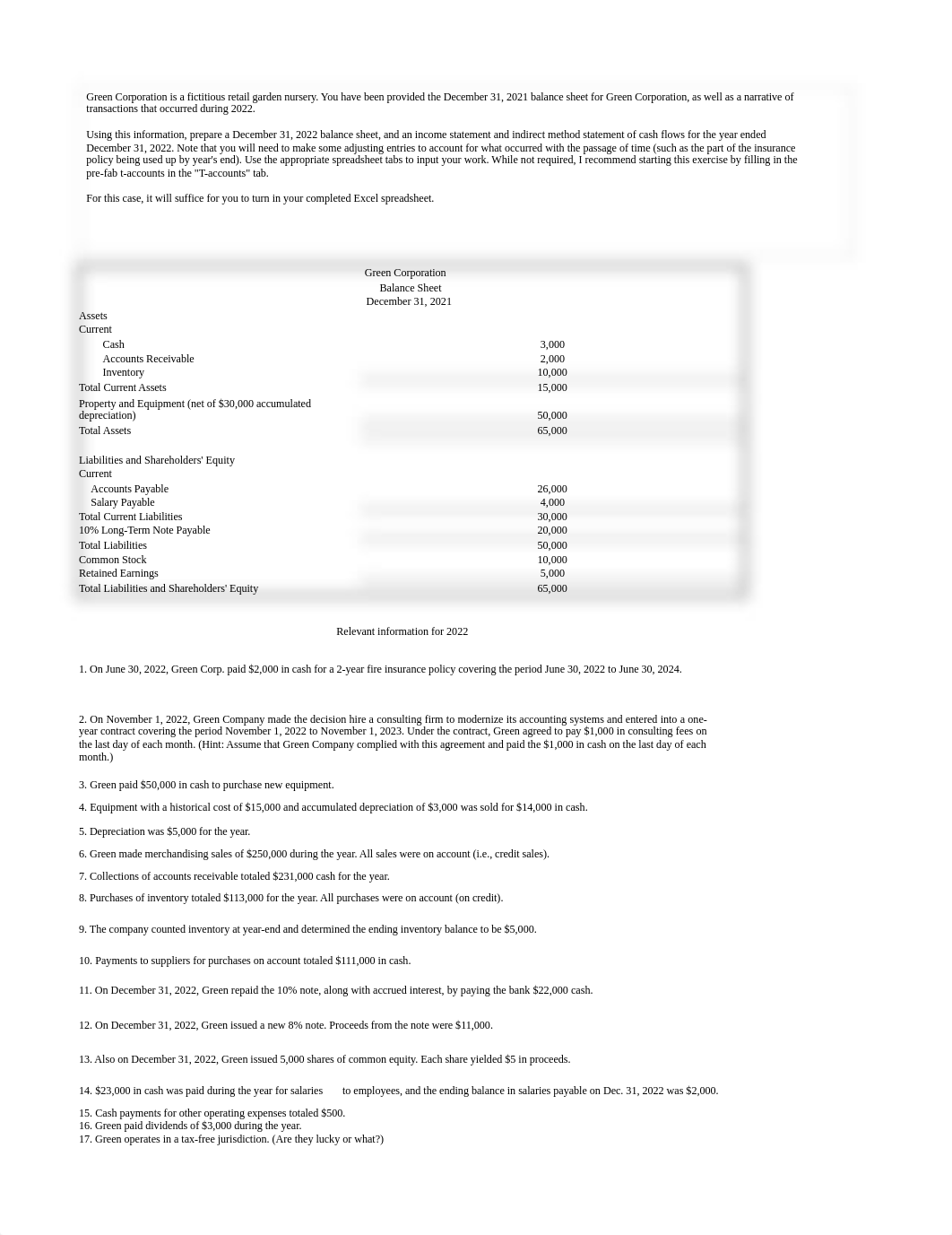 MGMT 634 1. Creating Financial Statements 2022 case.xlsx_dsohxbd43e8_page1