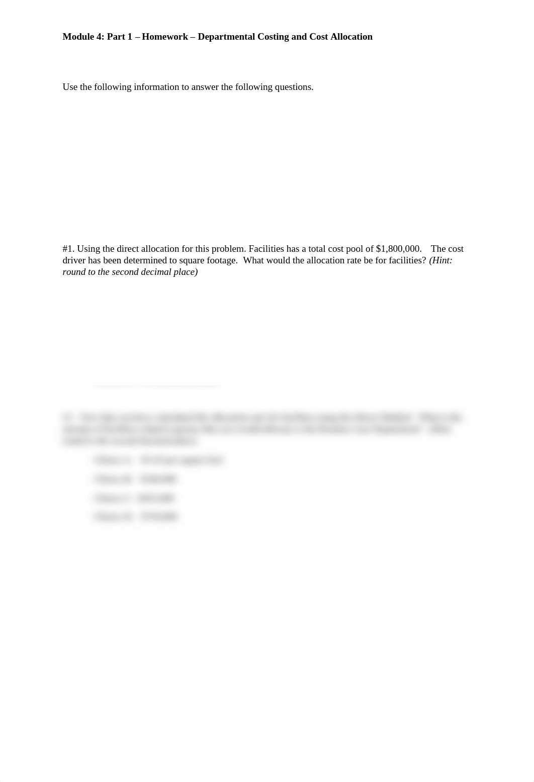 Spring 2023 - Module 4 - Part 1 - Homework - Departmental Costing and Cost Allocation.pdf_dsoopzoalwk_page1