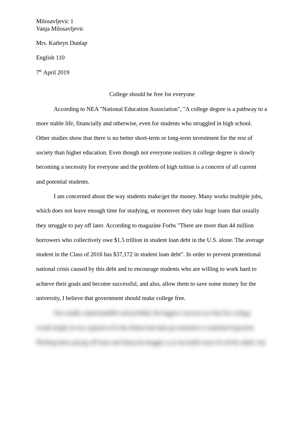 College should be free for everyone argumentative essay.docx_dsoymfn8viz_page1