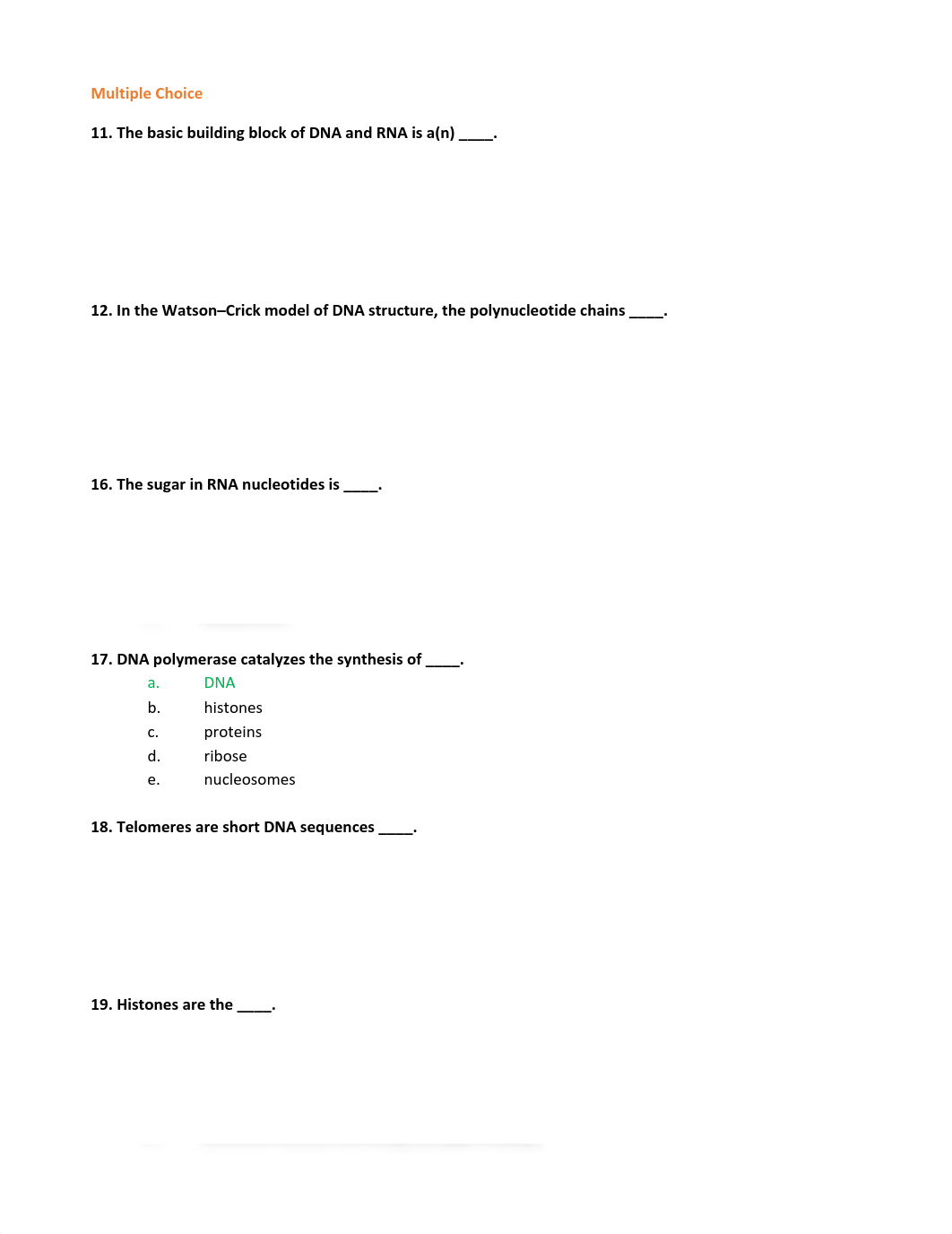 Human Genetics - DNA Structure and Chromosomal Organization - Practice Test.pdf_dspkc780kv5_page2