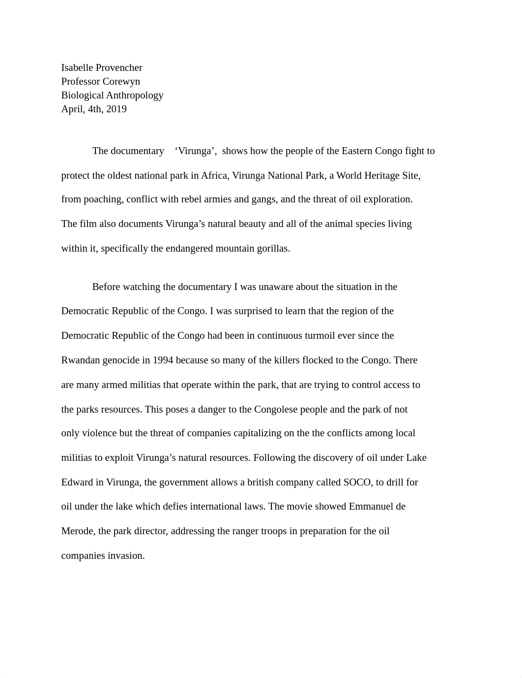 Biological Anthropology Written Assignment.pdf_dspwh91wq3v_page1