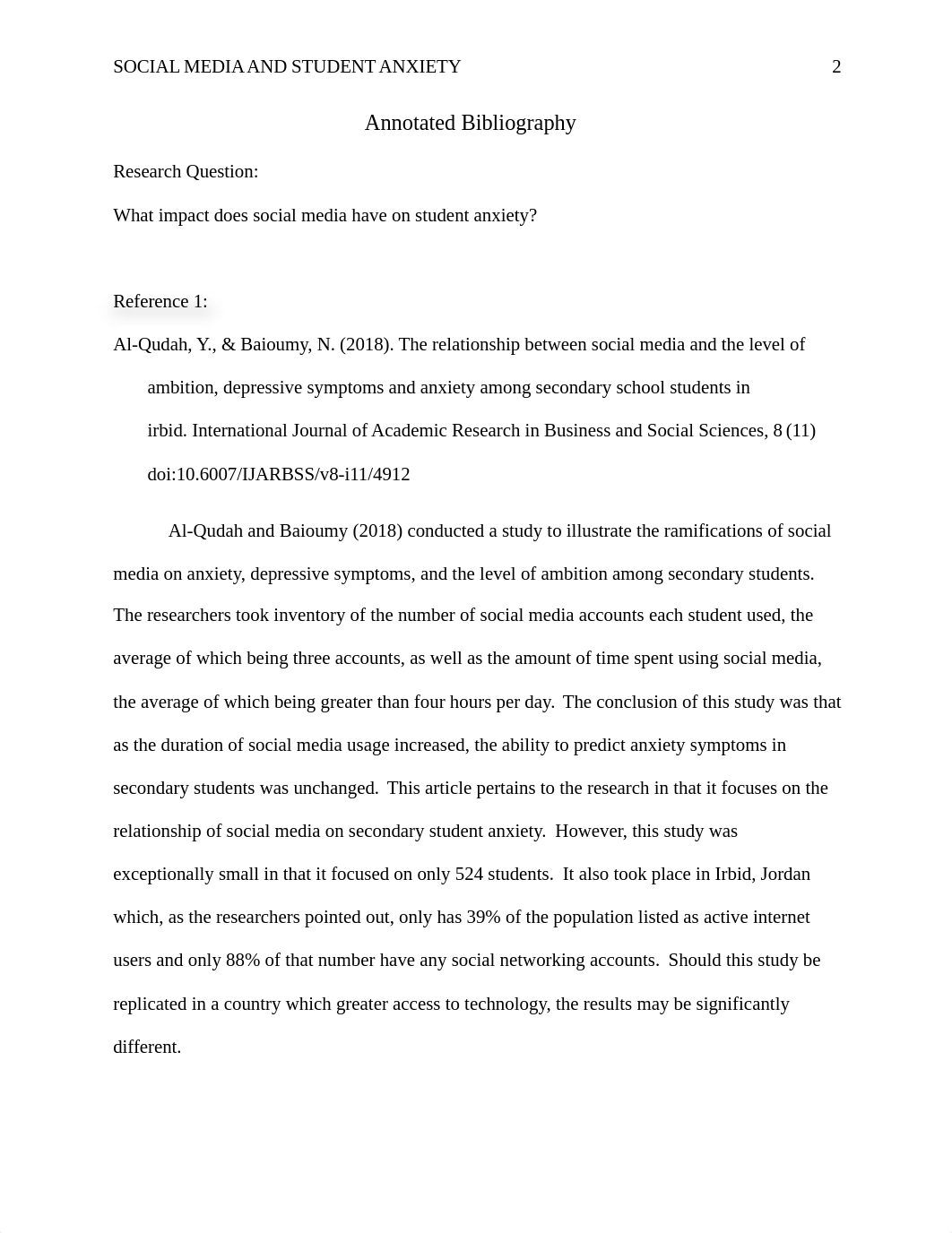 Social Media on Student Anxiety Annotated Bibliography 3.docx_dsq0hy9xkm2_page2