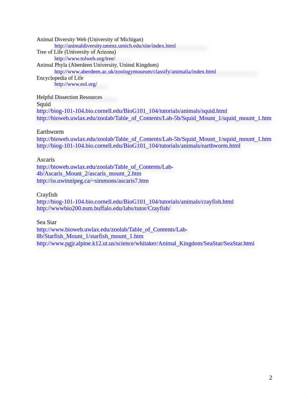 invertebrate dissections virtual lab handout.docx_dsqcv1h5i9n_page2