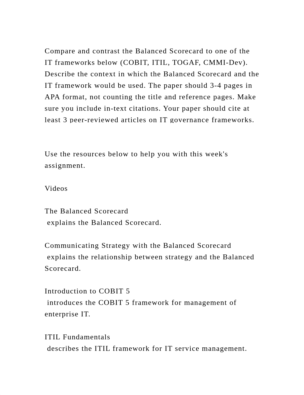 Compare and contrast the Balanced Scorecard to one of the IT framewo.docx_dsqej555anr_page2