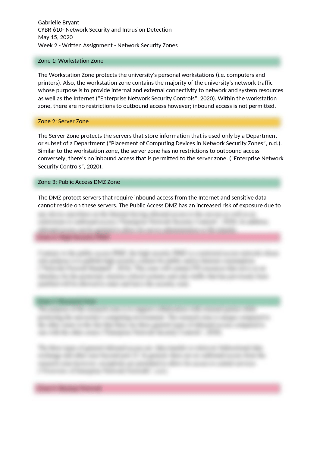 Week 2 - Revised Written Assignment - Network Security Zones.docx_dsqh93a4qzd_page1