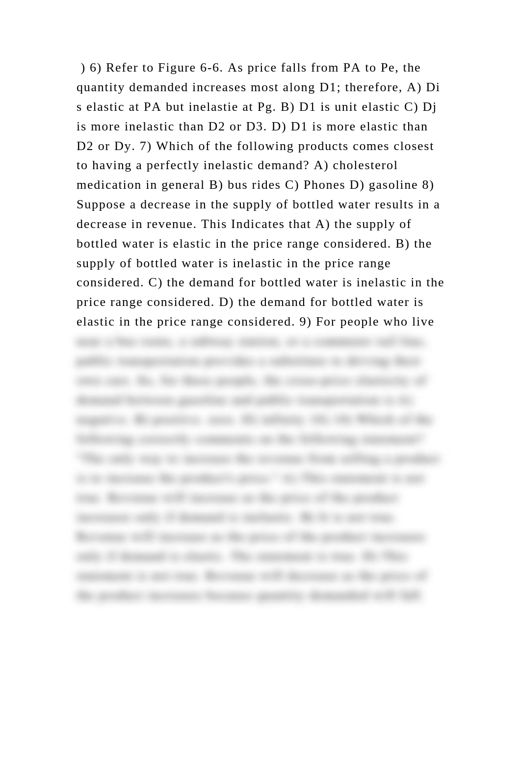 ) 6) Refer to Figure 6-6. As price falls from PA to Pe, the quantity .docx_dsqkfkh8k34_page2