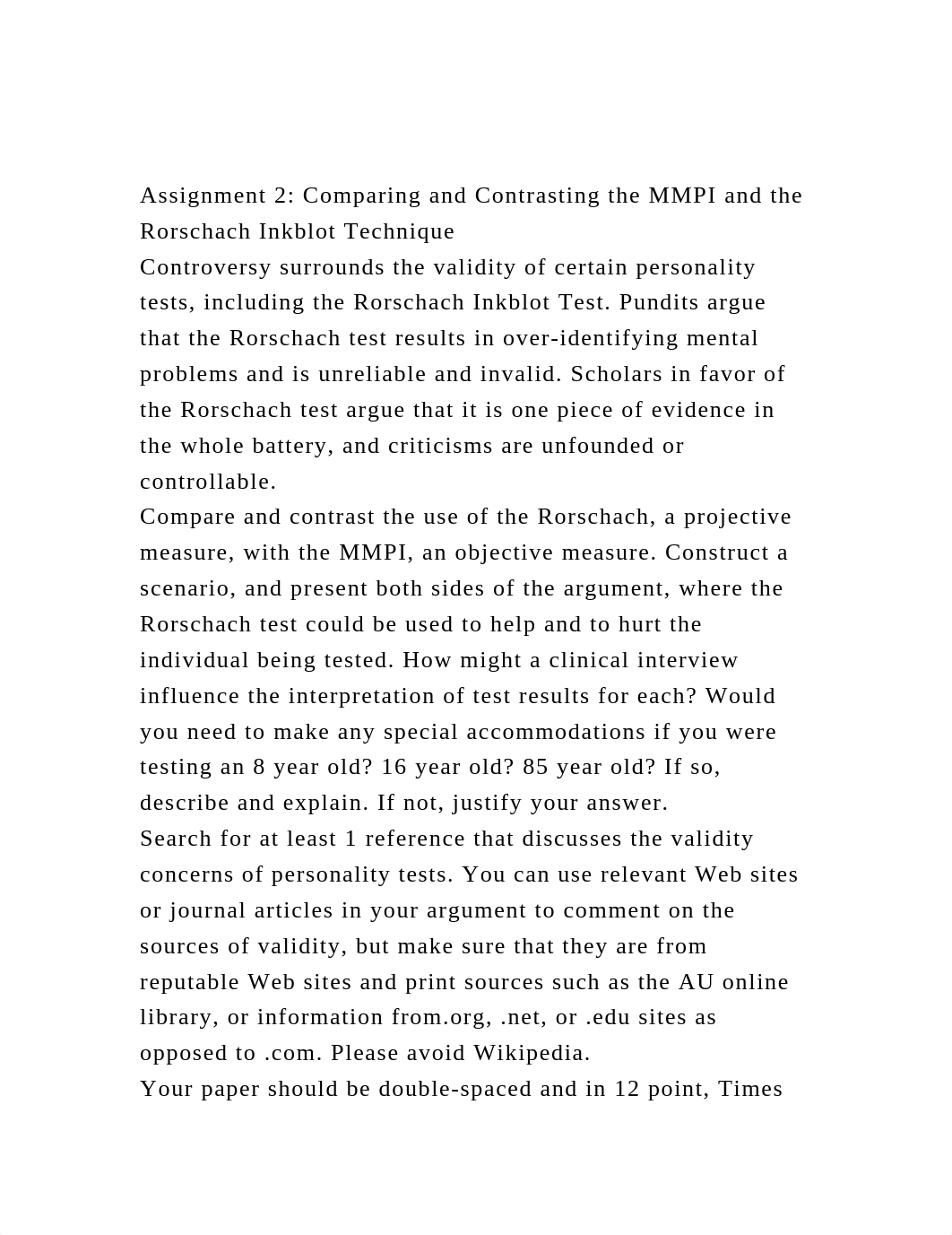 Assignment 2 Comparing and Contrasting the MMPI and the Rorschach.docx_dsr5zqrykcx_page2