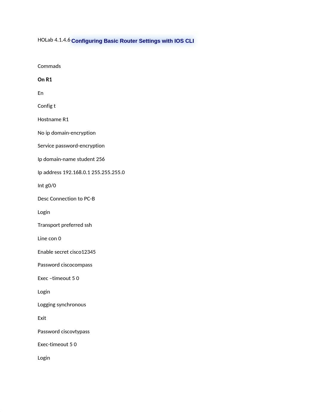 4.1.4.6 HOLab-Configuring Basic Router Settings with IOS-CLI_Answer_dsr6mn996ol_page1