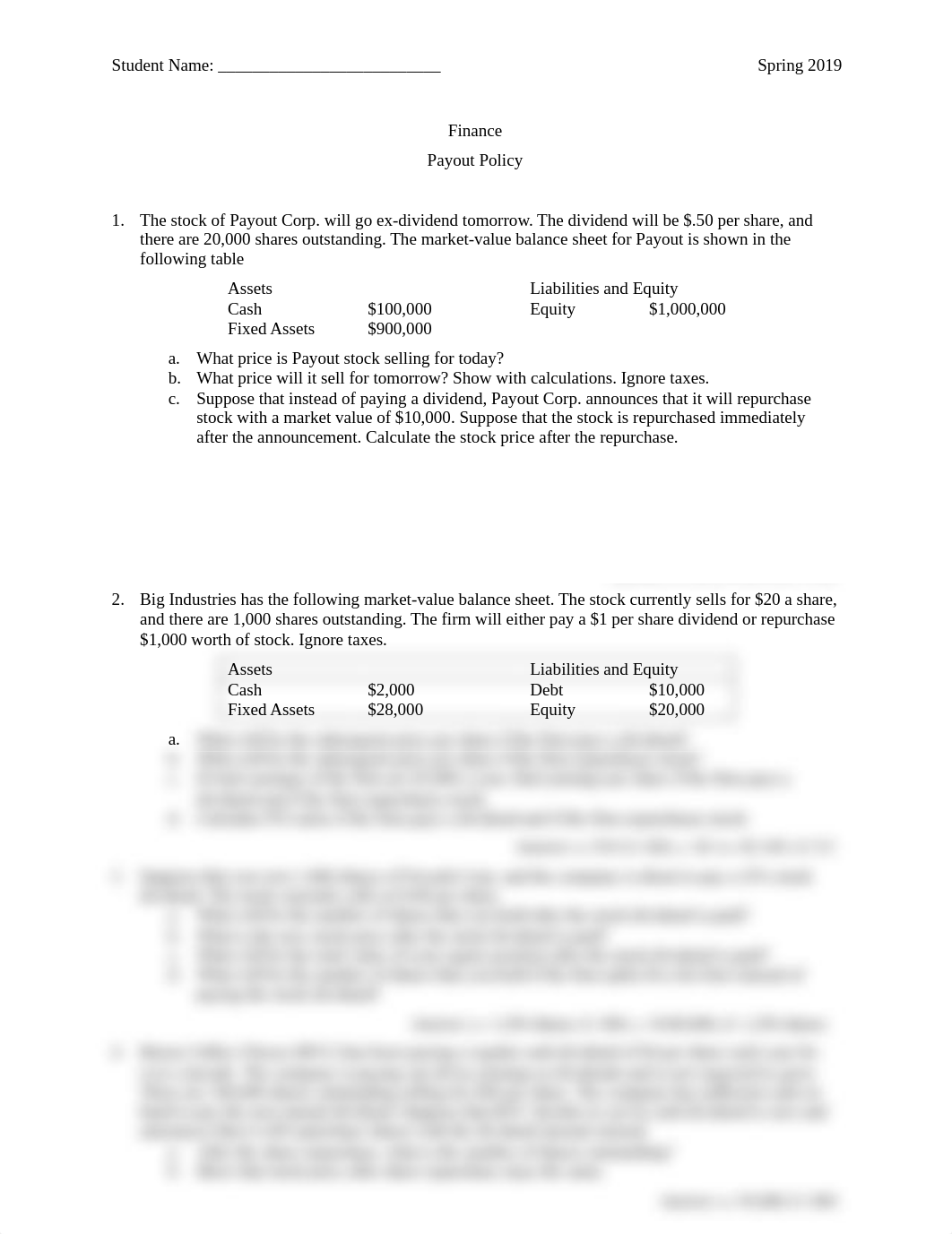 Finance - Payout Policy Practice Problems.pdf_dsr97374lsf_page1