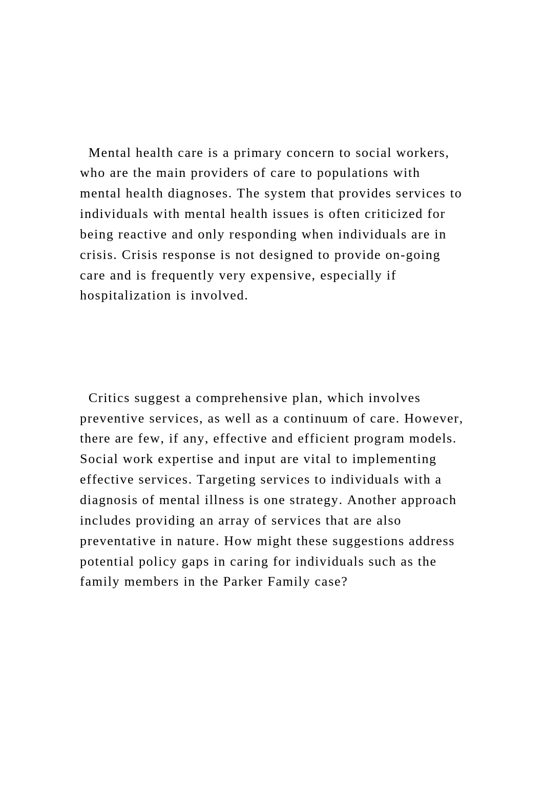 Mental health care is a primary concern to social workers, wh.docx_dsrfgaxfx1z_page2