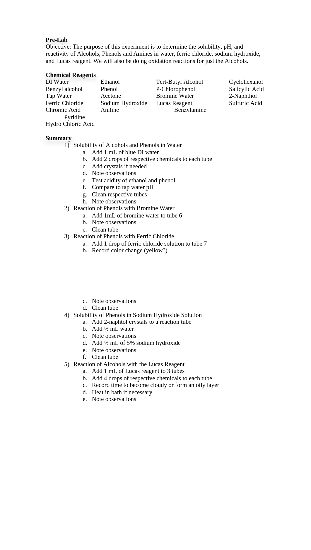 The Properties and Reactions of Alcohols, Phenols, and Amines Lab_dsrg3h75hb0_page2