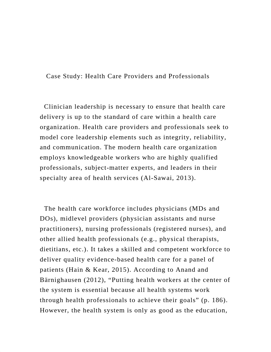 Case Study Health Care Providers and Professionals    C.docx_dsrnmppzt1b_page2