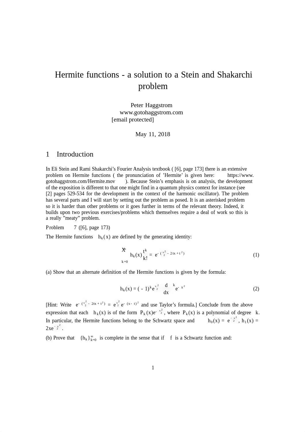 Hermite functions - a solution to a Stein and Shakarchi problem.pdf_dsrwxtu21sn_page1