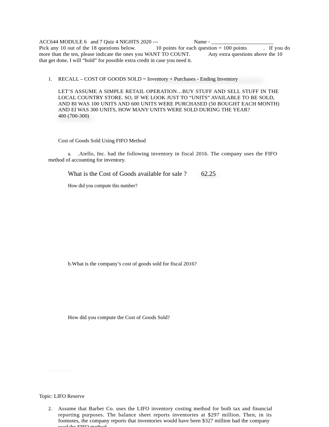 Quiz 4 NIGHTS 2020 ACC644 on Ch 6 and 7 - PICK 10 - STUDENTS  - Copy.docx_dss8hur05kl_page1