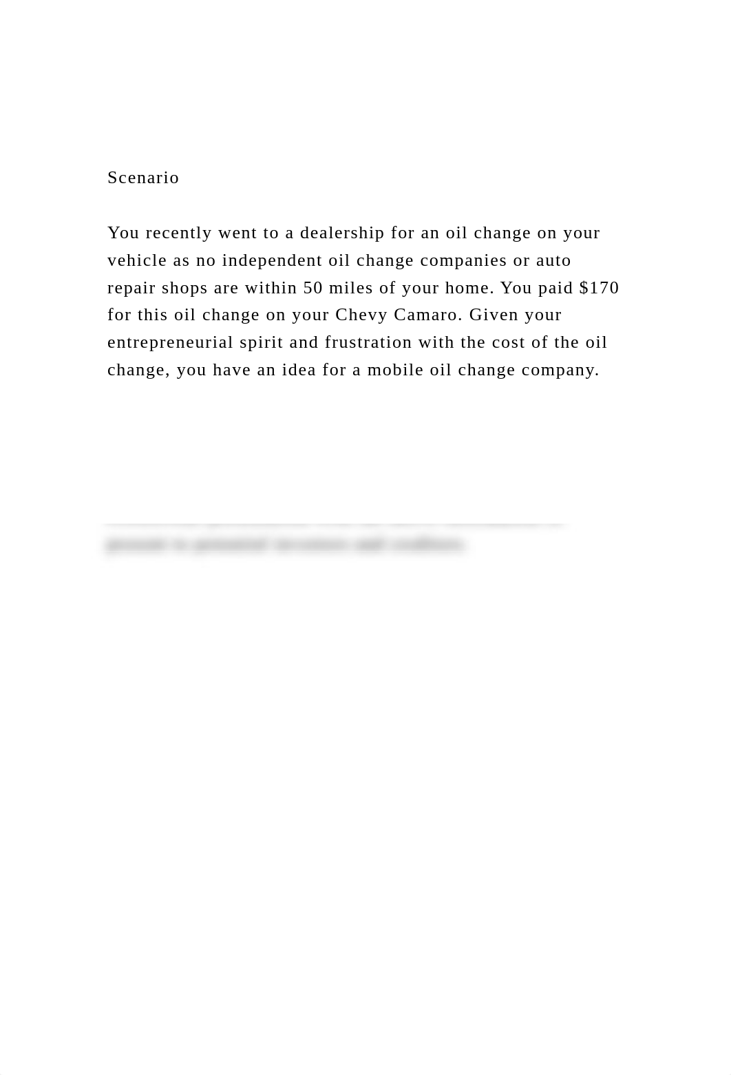 ScenarioYou recently went to a dealership for an oil change .docx_dssajaebnmw_page2