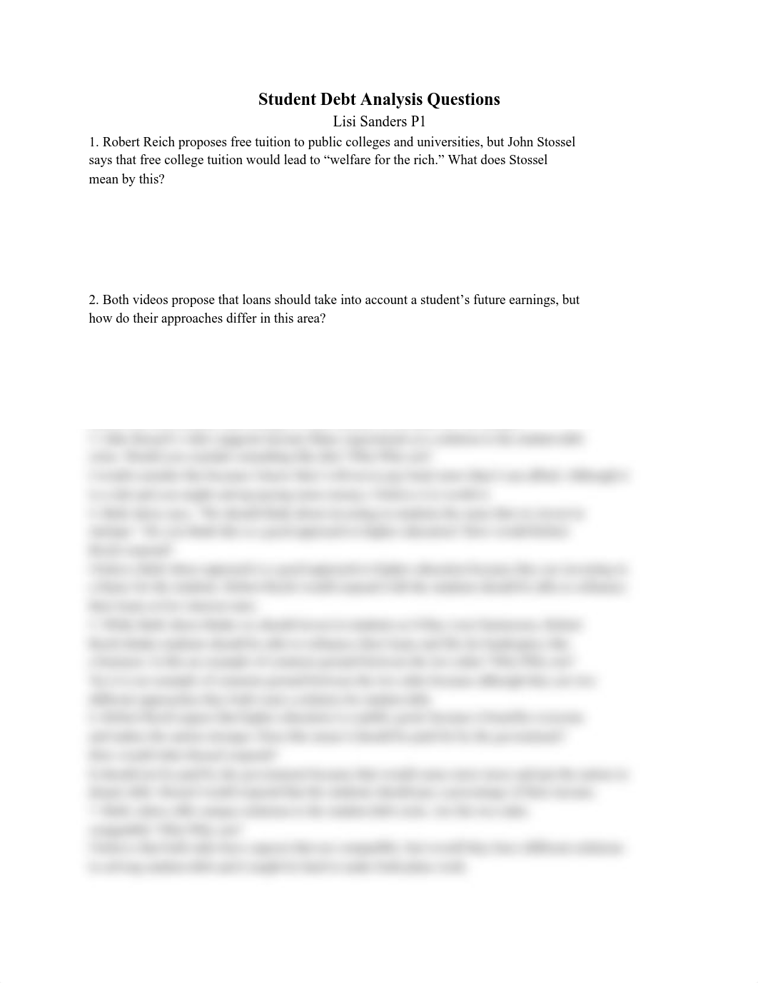 Analise Sanders - Student Debt_ To Be Free Or Not To Be Free.pdf_dssatrusmgu_page1