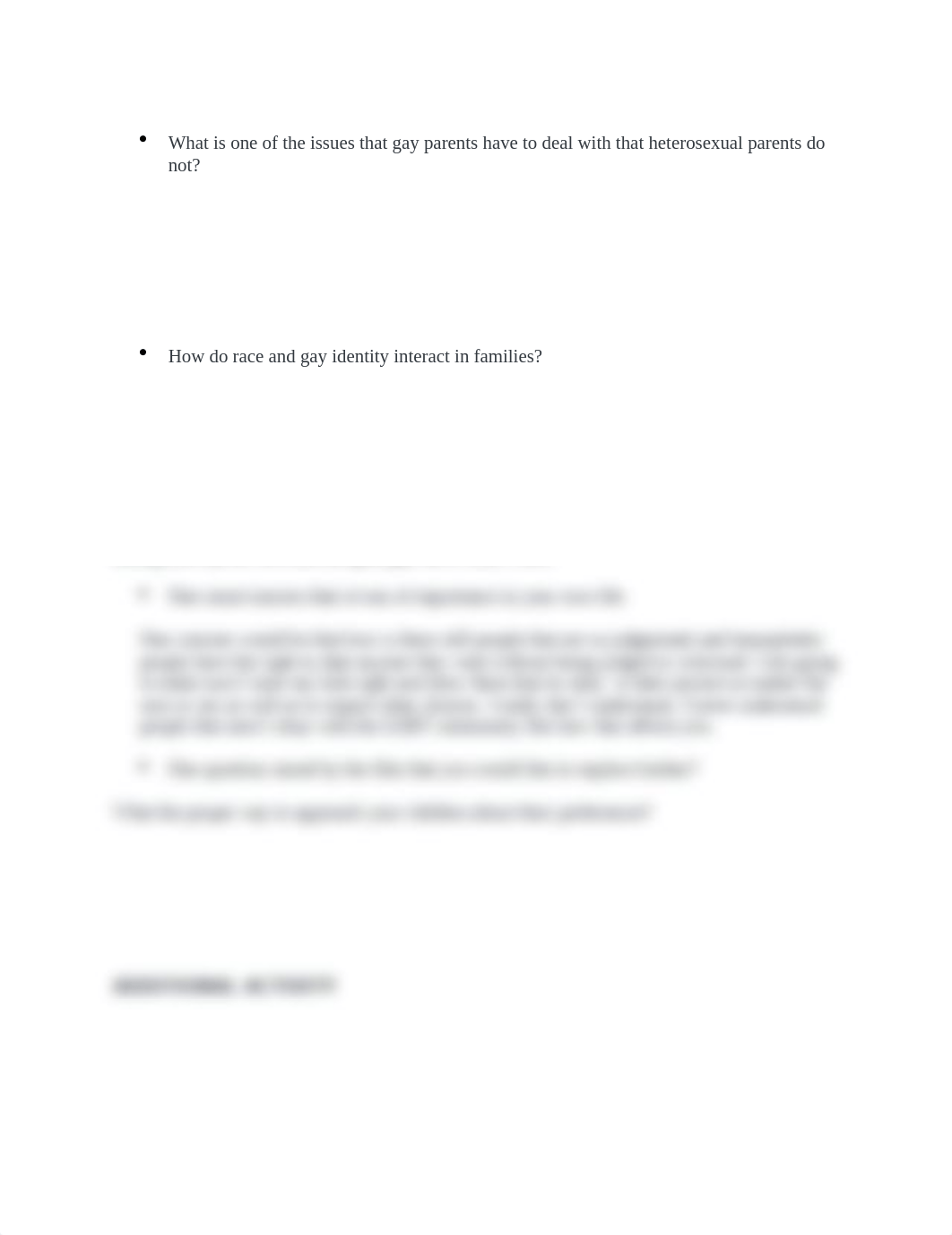 What is one of the issues that gay parents have to deal with that heterosexual parents do not.docx_dssg884ifwv_page1