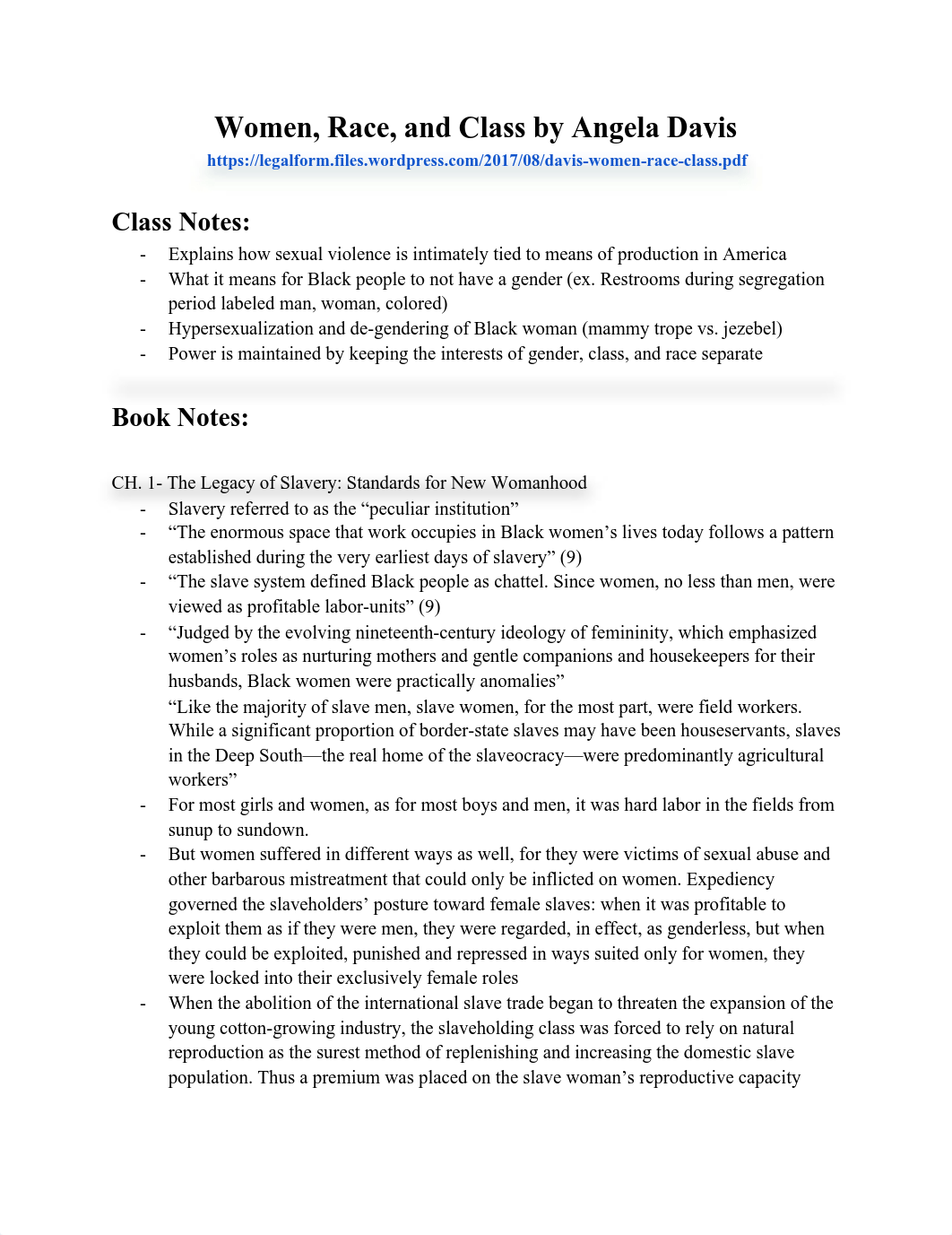 Women, Race, and Class Notes.pdf_dssklbbdwl1_page1