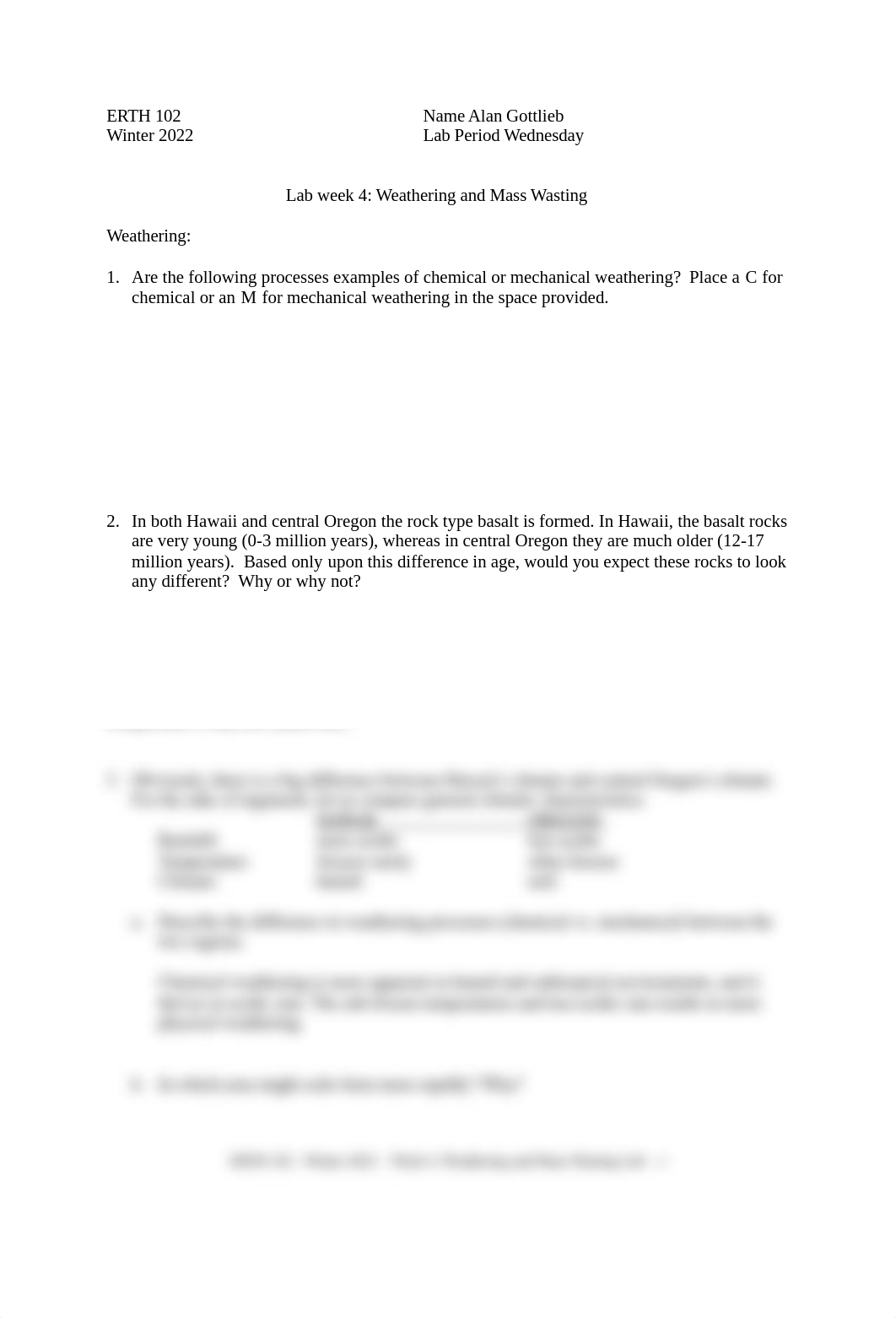 ERTH102_Week 4_Weathering mass wasting_2022.doc_dsslbcpl778_page1