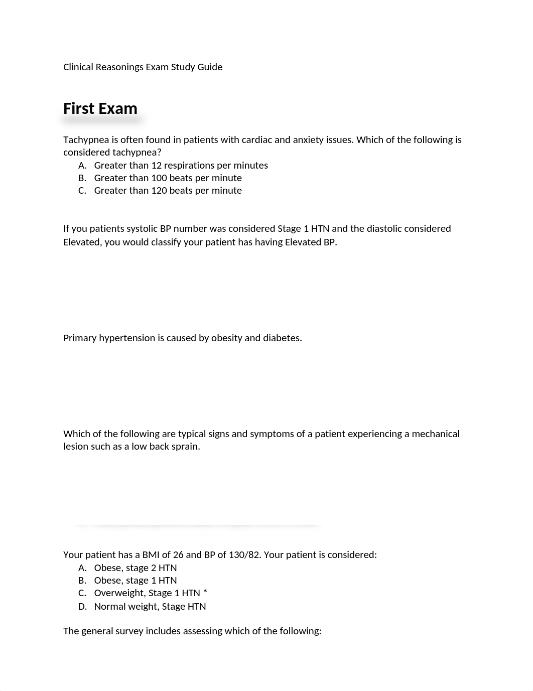 Clinical Reasonings Exam Study Guide FINAL.docx_dssxwrt74ob_page1