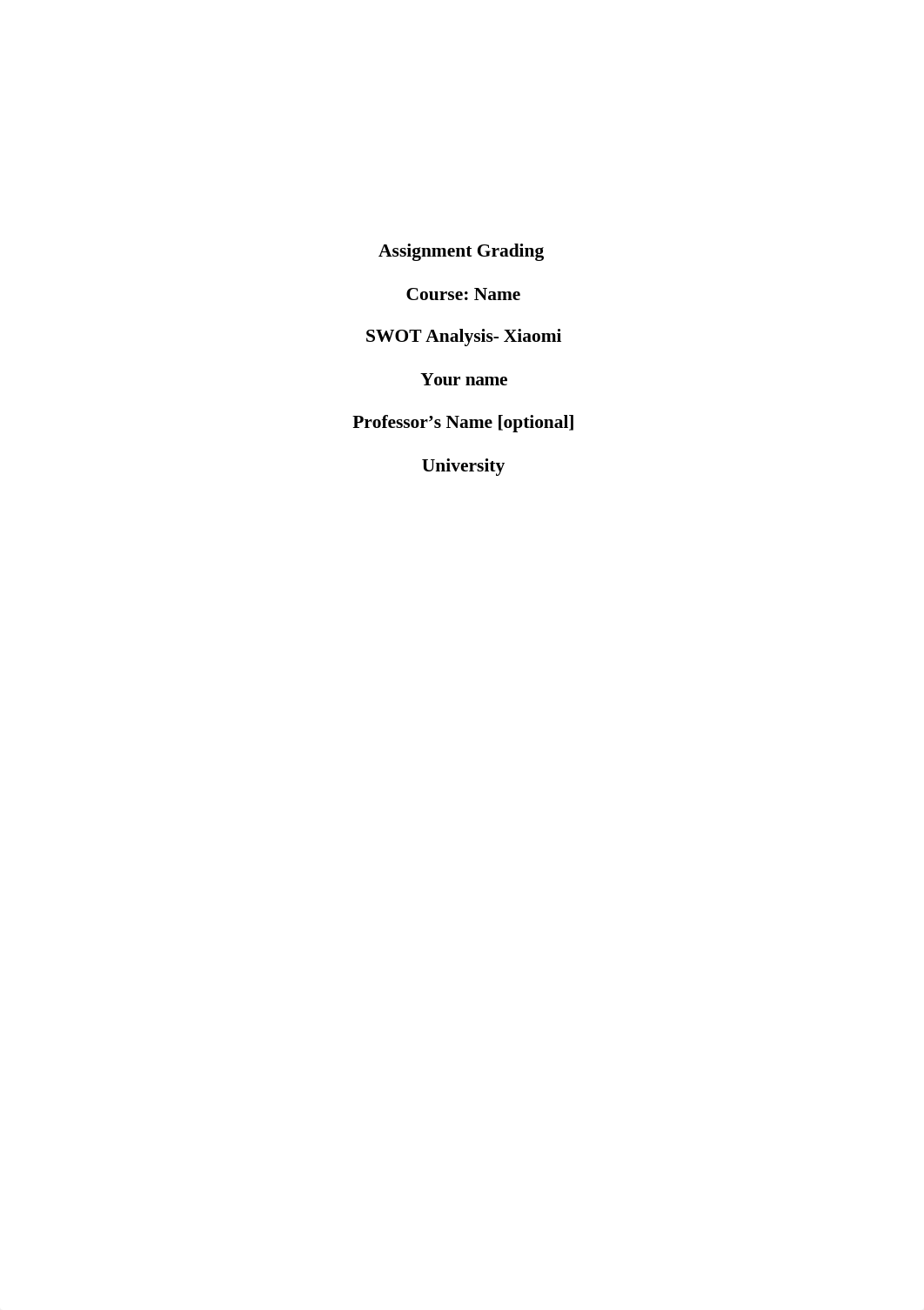 SWOT analysis of Xiaomi_dst0pjbd5pi_page1