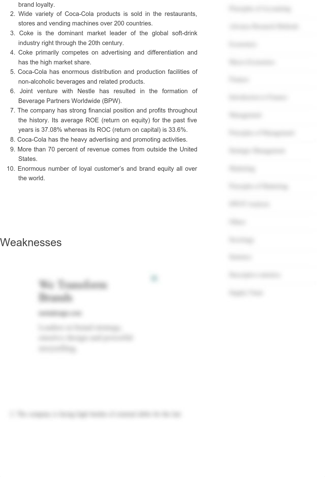 SWOT Analysis of Coca-Cola Company_dstdcarduc3_page2