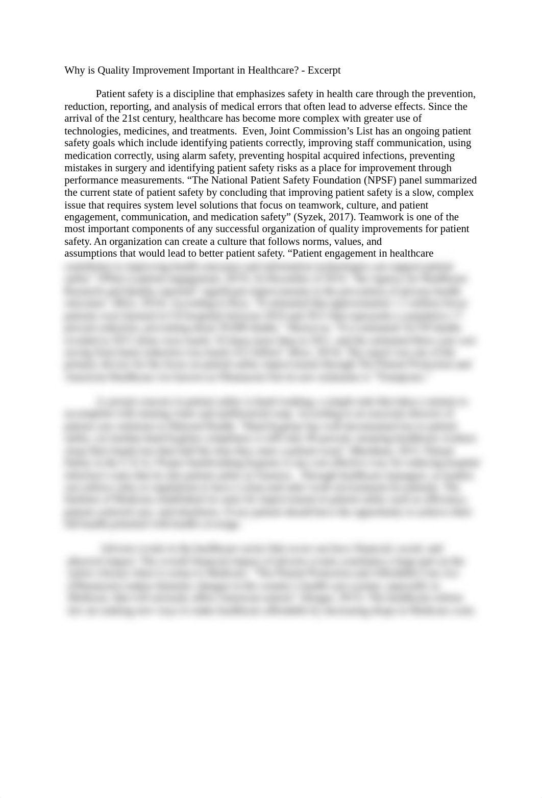 Why is Quality Improvement Important in Healthcare EXCERPT.docx_dstgf15s0pk_page1