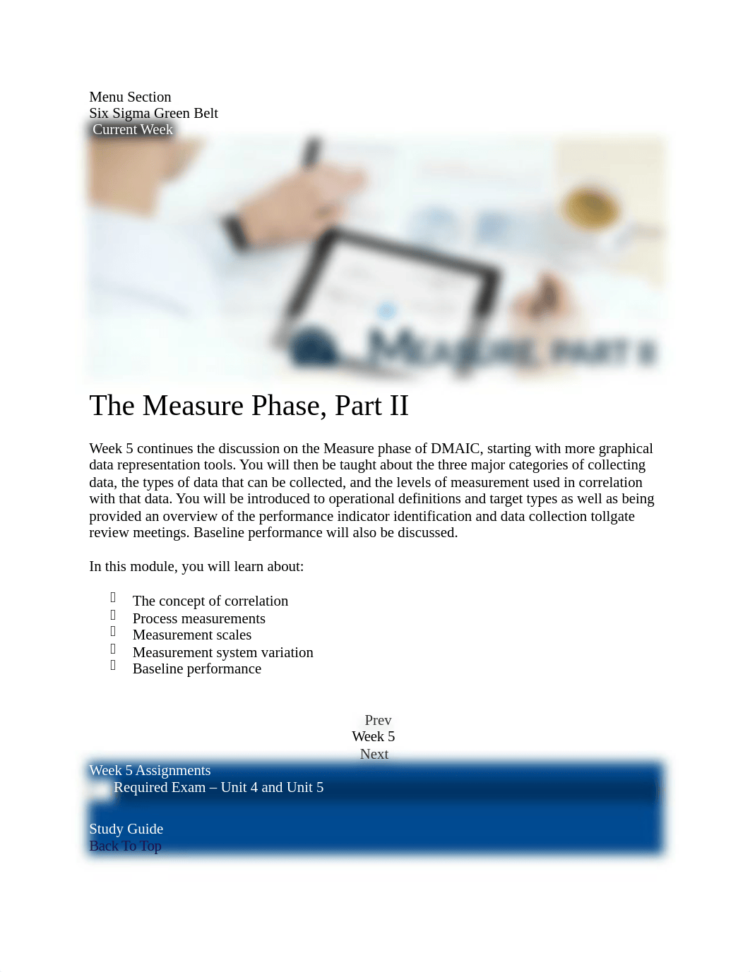 Villanova University - Six Sigma Green Belt - Week 5 - The MEASURE Phase, Part 2.docx_dstipdl5h8f_page1