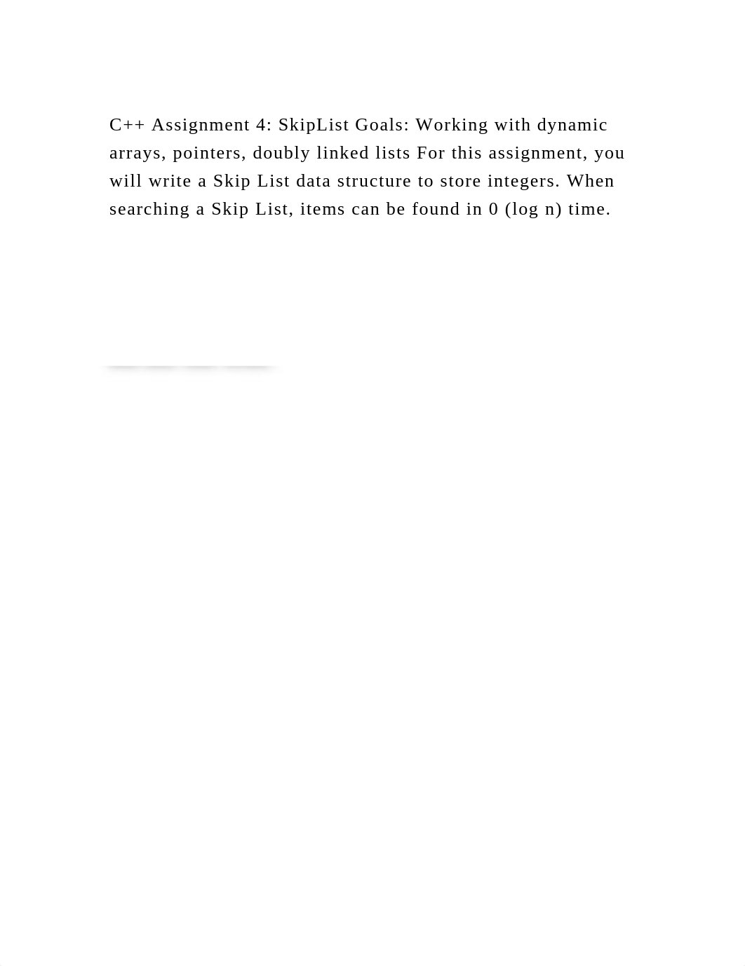 C++ Assignment 4 SkipList Goals Working with dynamic arrays, point.docx_dsu0xyp1wsf_page2