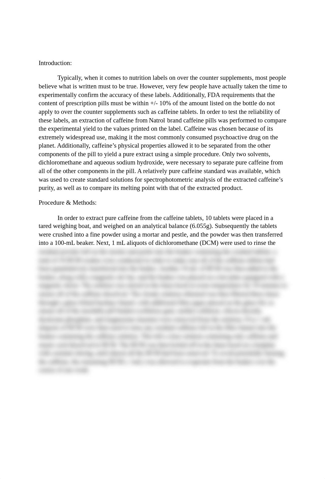 Caffeine Extraction from tablets (Self Designed Lab)-Anthony Albert, Keith Warns.docx_dsu38aakl3s_page3