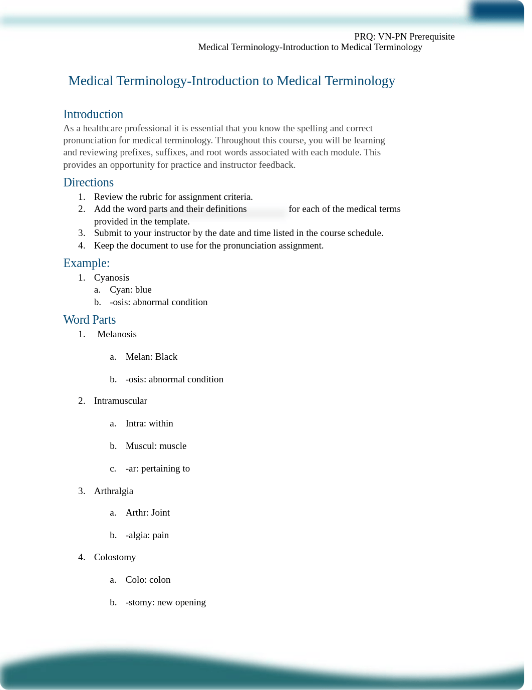 Medical Terminology Assignment Chapter 1- Introduction to Medical Terminology.docx_dsu3adp9t99_page1