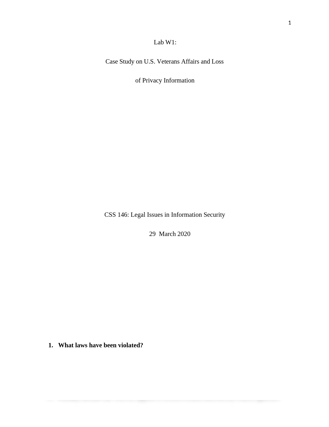 dolivas Lab W1 - Case Study on U.S. Veterans Affairs and Loss.docx_dsv30bq6n4b_page1