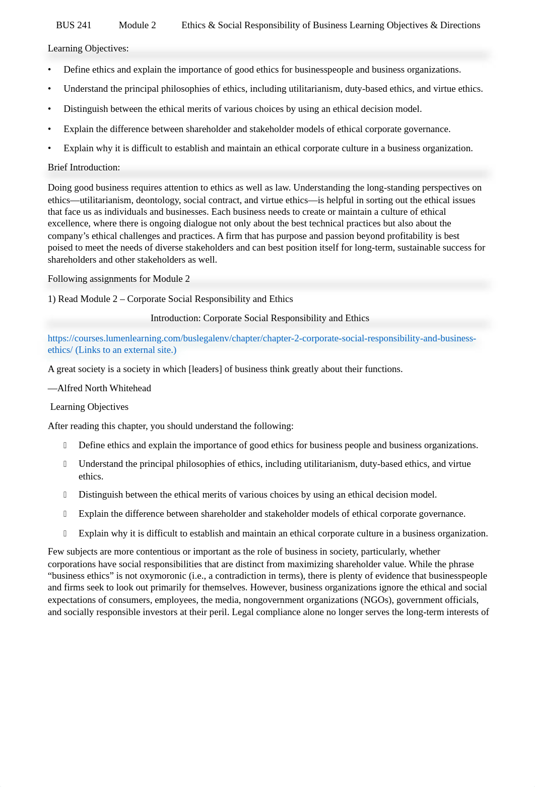 BUS 241 Mod.2 Ethics & Social Responsibility Objectives & Directions .docx_dsvgyk1bvfa_page1