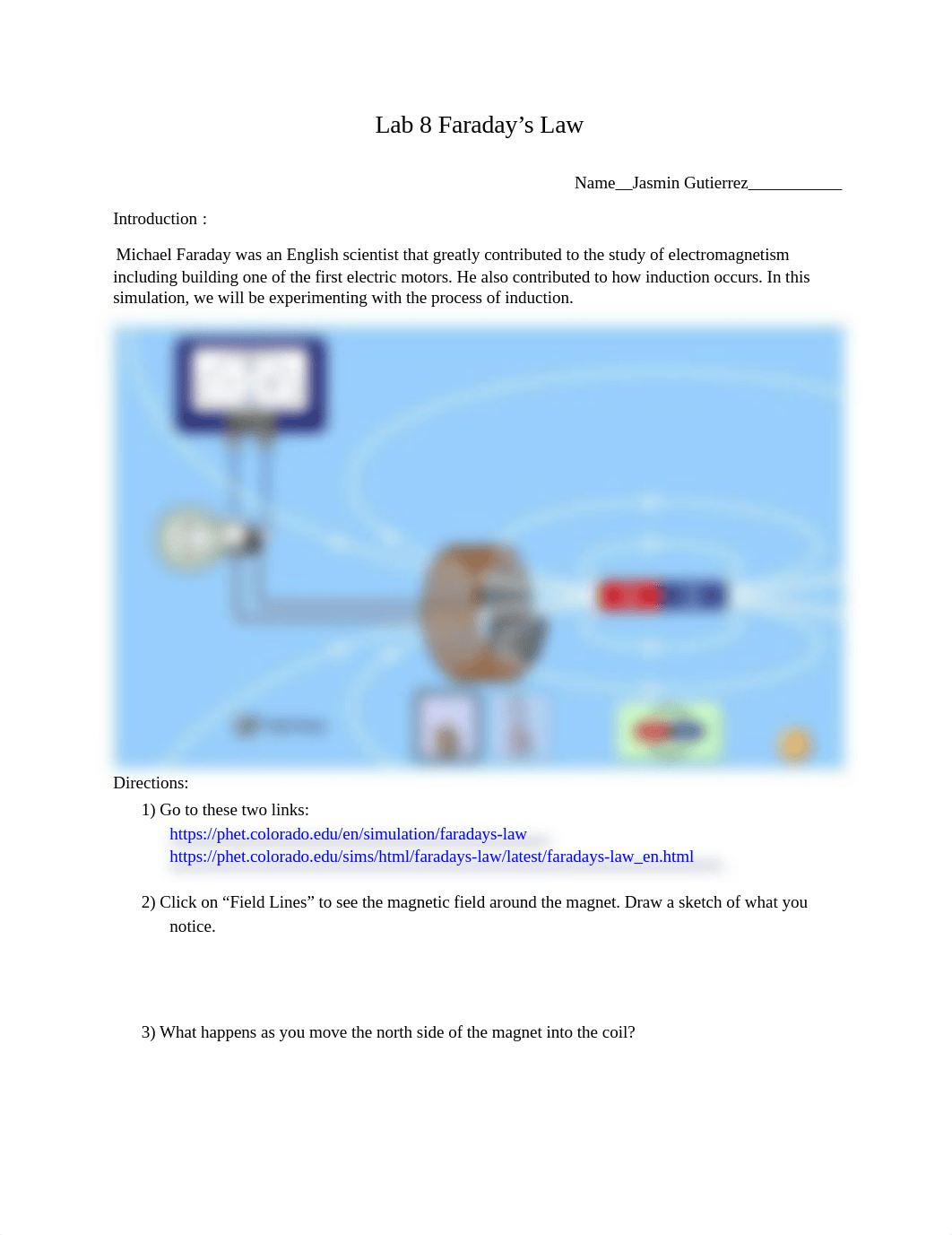 Lab 8 Faraday's Law lab report-Jasmin Gutierrez.pdf_dsvsffd2ryo_page1