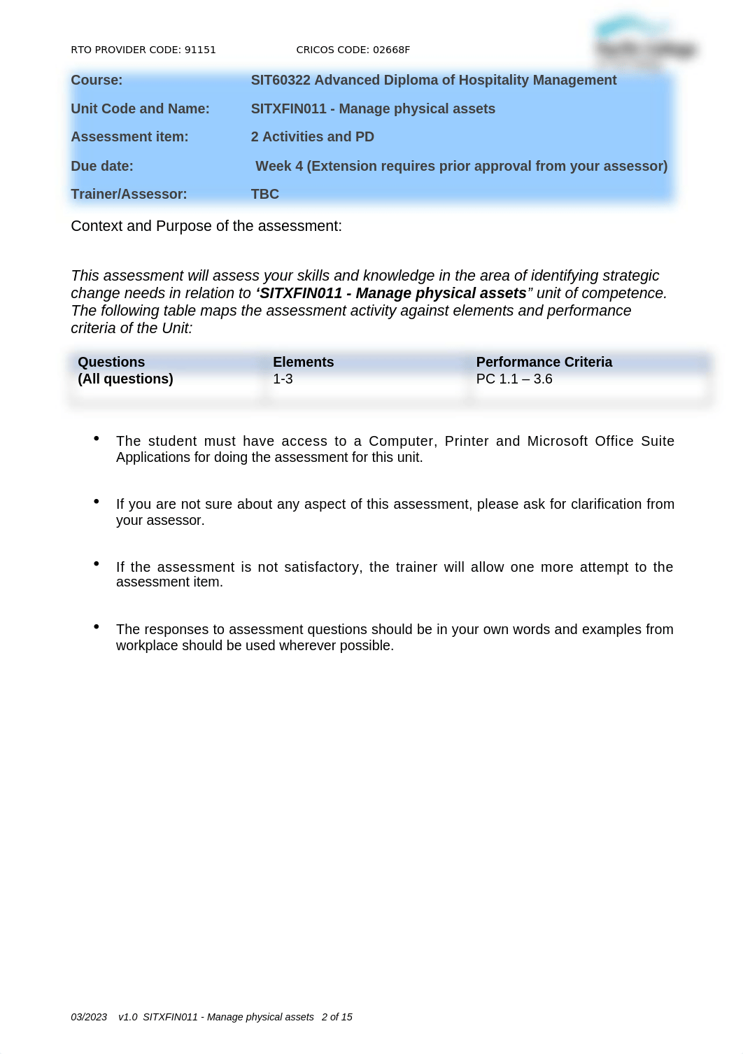 A2 SITXFIN011 - Manage physical assets (2).docx_dsw632he4rv_page2