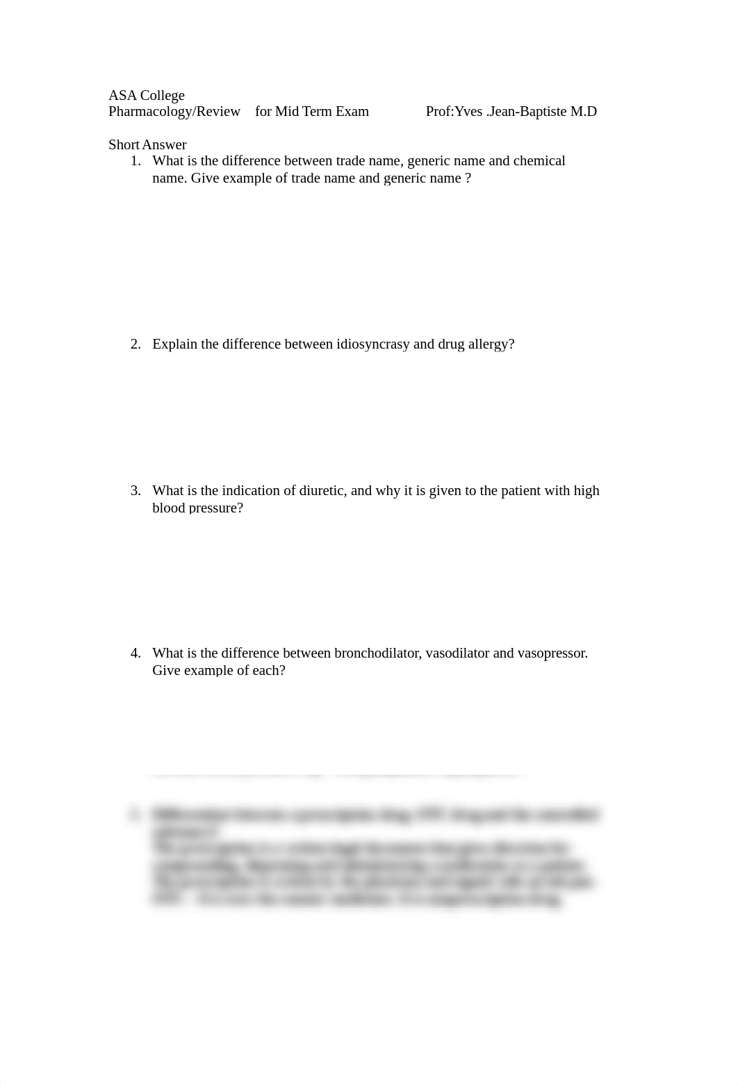 Answer for Pharmacology Mid term  review_dswifs1ii70_page1