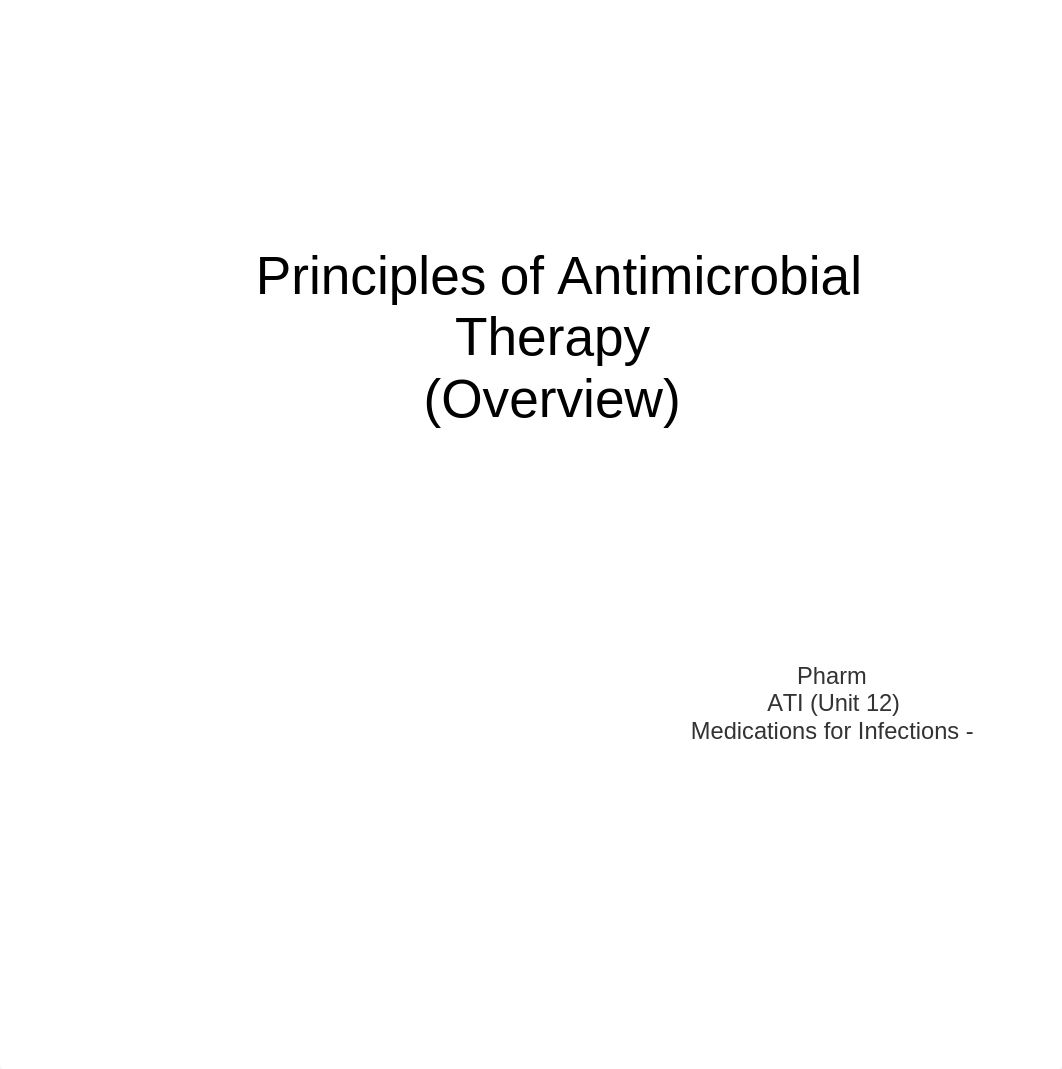 ATI Flash Cards Unit 12 Antimicrobials_dsx2rpya179_page1