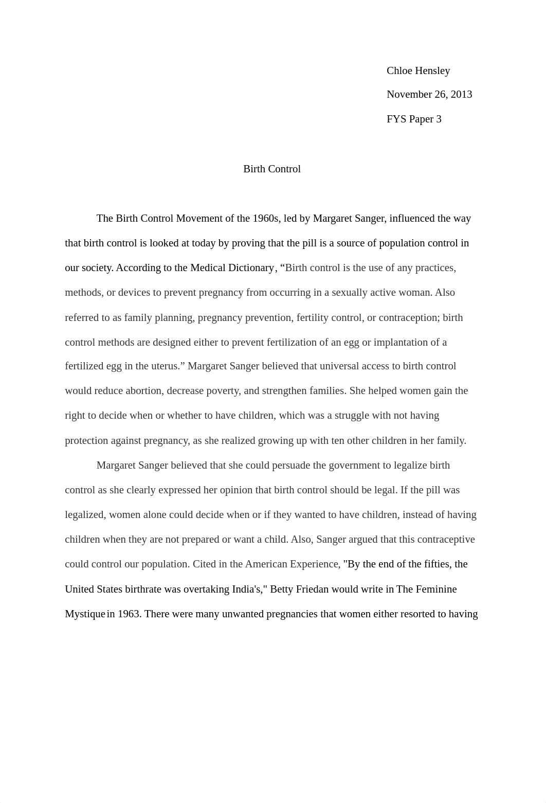 FYS Essay 3: Birth Control_dsxbihdhfar_page1