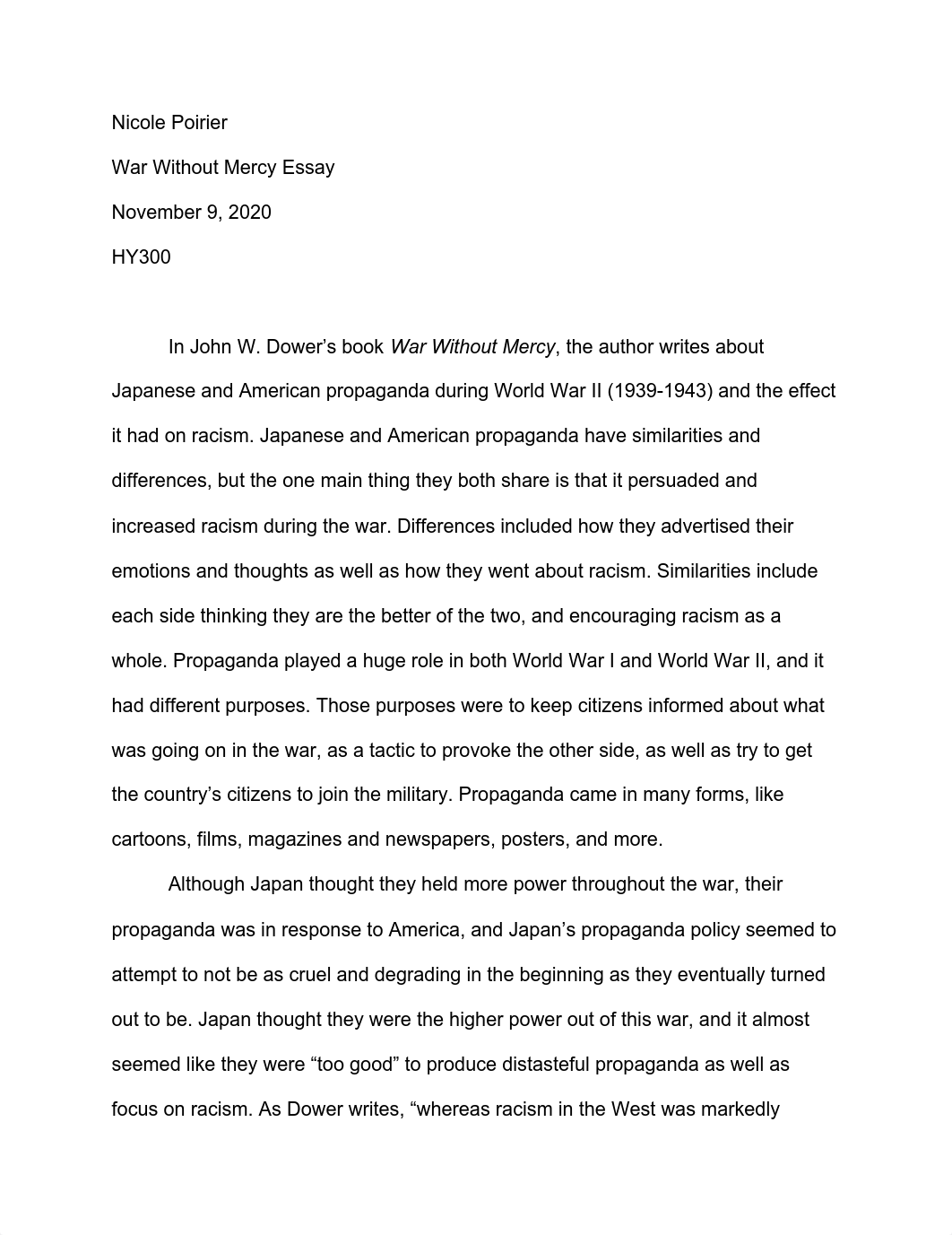 War Without Mercy Essay - Google Docs.pdf_dsxh3vccbrw_page1