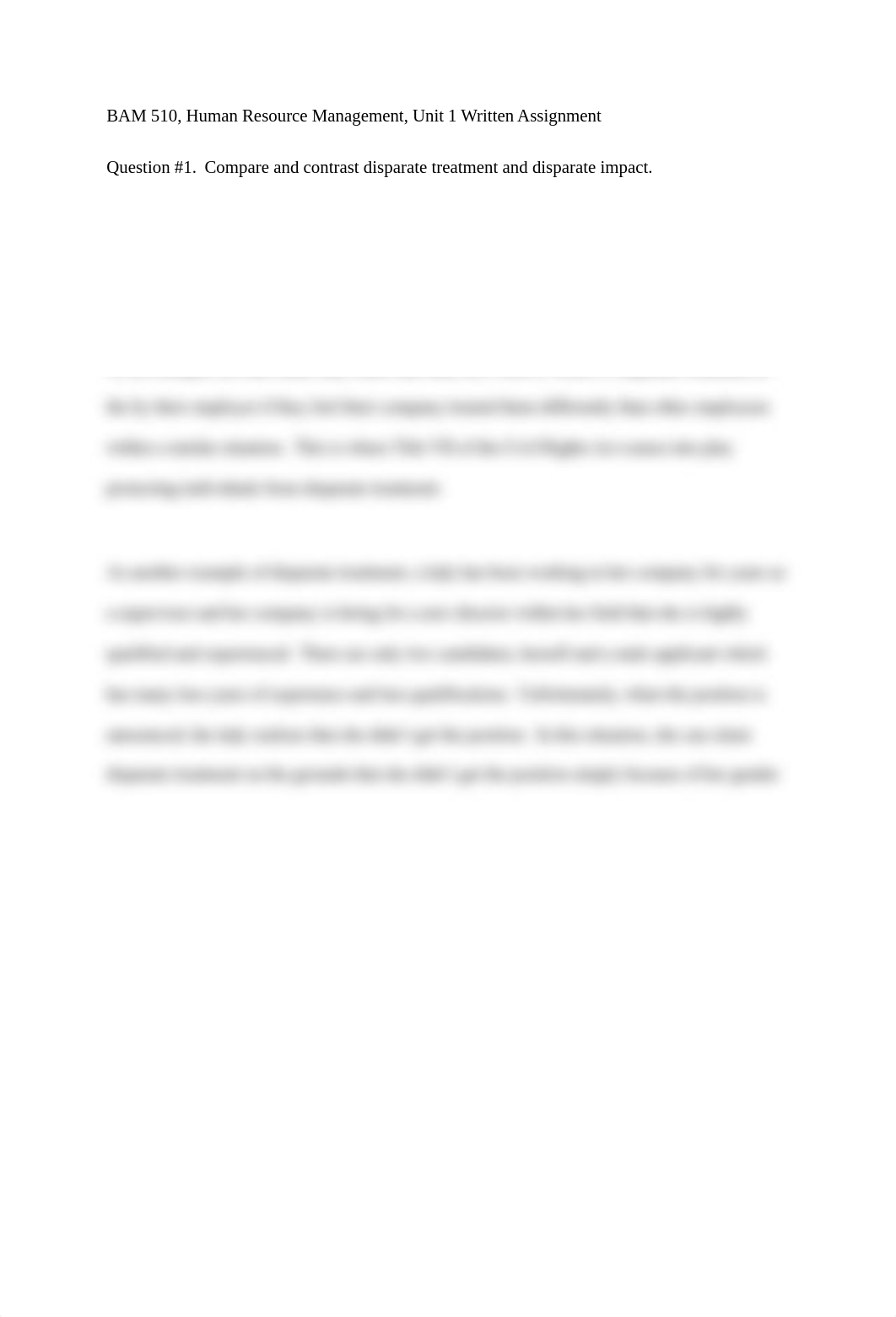 BAM 510 - Human Resource Management Written Assignment (Unit 1).docx_dsxveehy7yv_page1